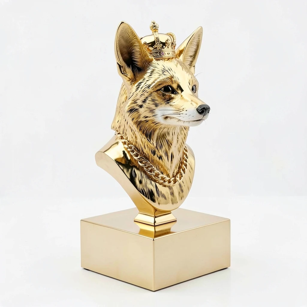 FennecFox_Gold_Bust