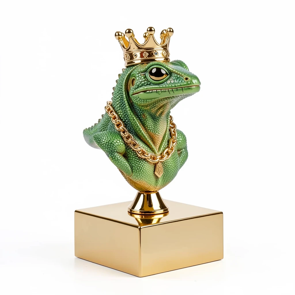 GreenAnole_Gold_Bust