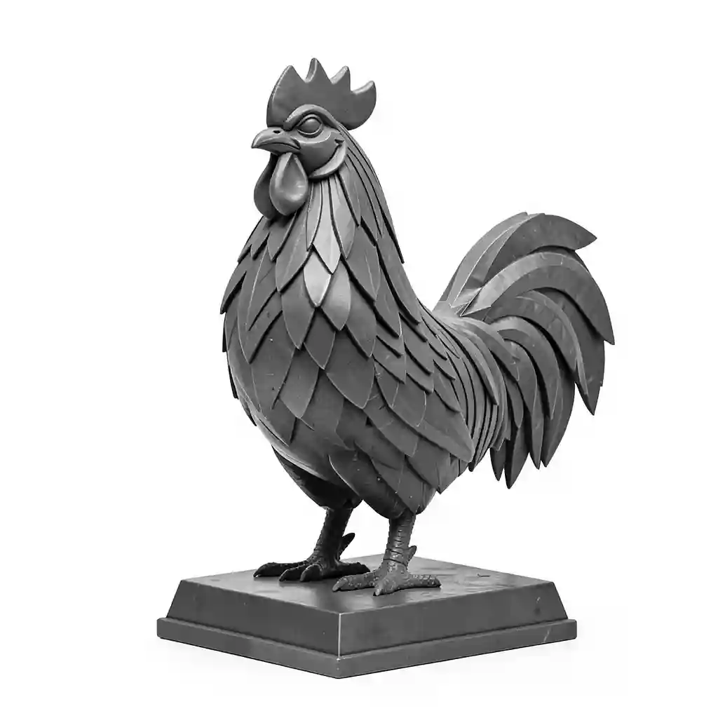 Zodiac_Rooster_Sculpture_Form