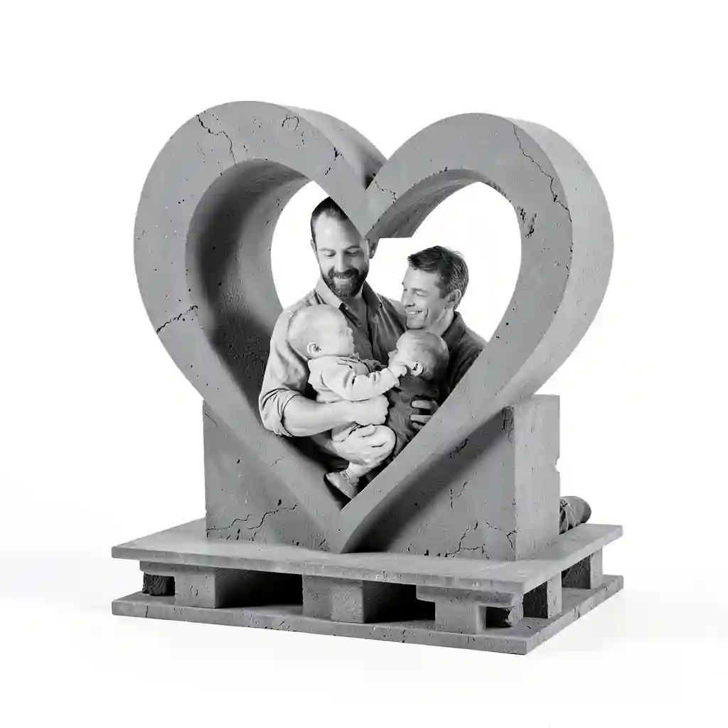 Father_And_Baby_Heart_Frame_Form