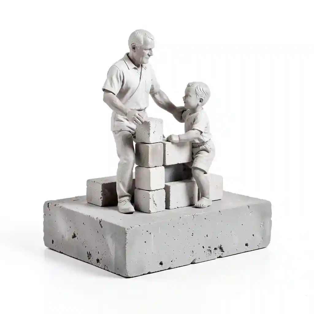 Father_And_Child_Building_Block_Form