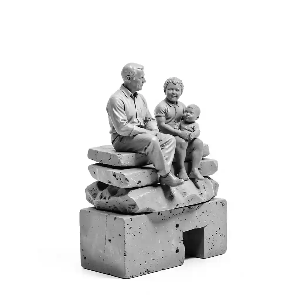 Father_And_Child_On_Rock_Form