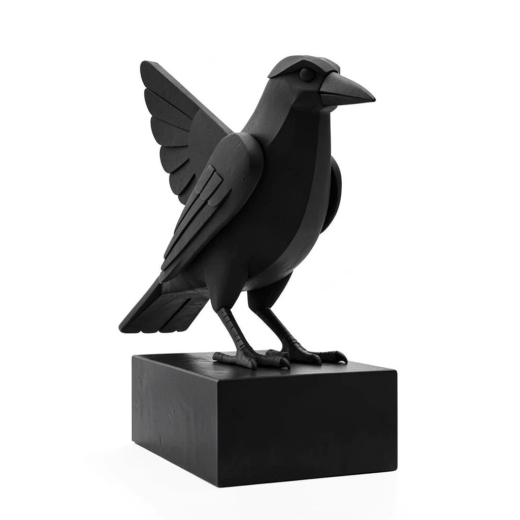 Haunted_Crow_Sculpture_Form