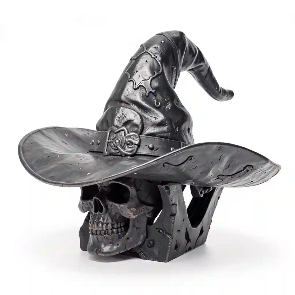 Witch_Hat_With_Skull_Relief_Form