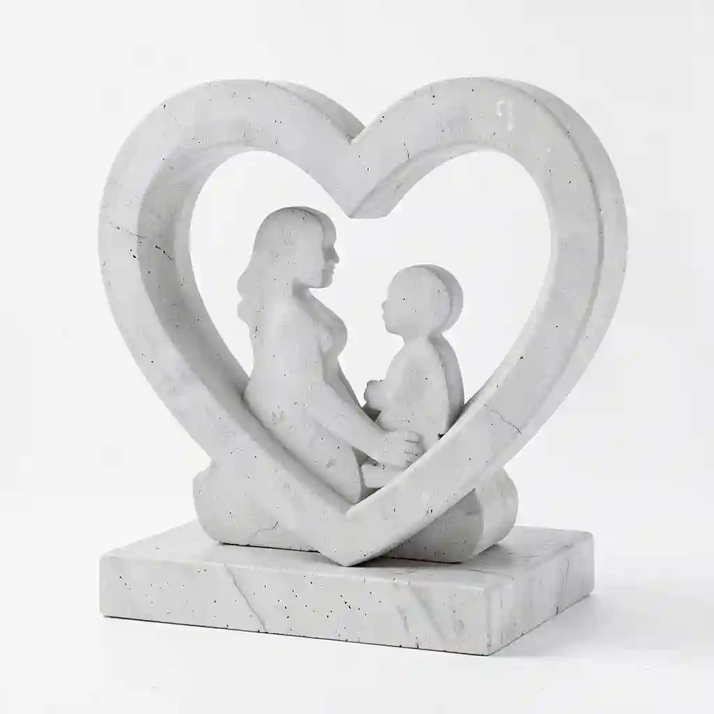 Mother_And_Child_Heart_Frame_Form