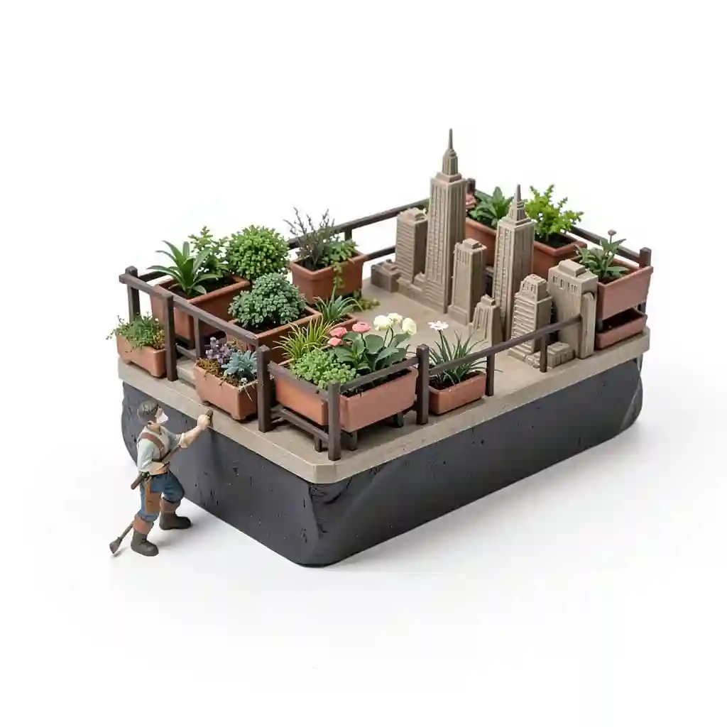 Alien_Gardening_On_Balcony