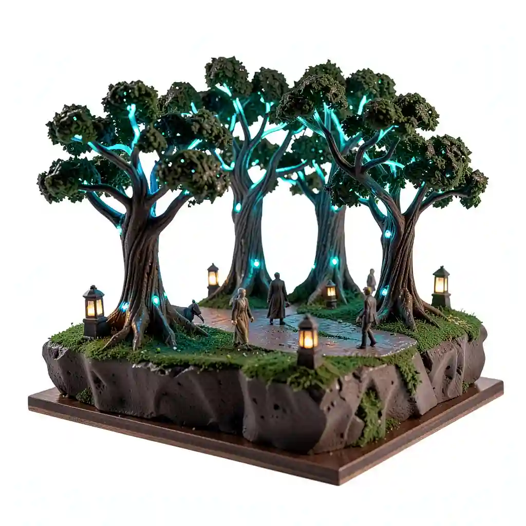 Bioluminescent_Park_Evening