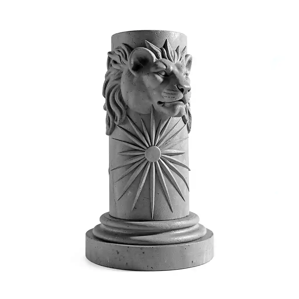 Lion_Sunburst_Pillar_Form