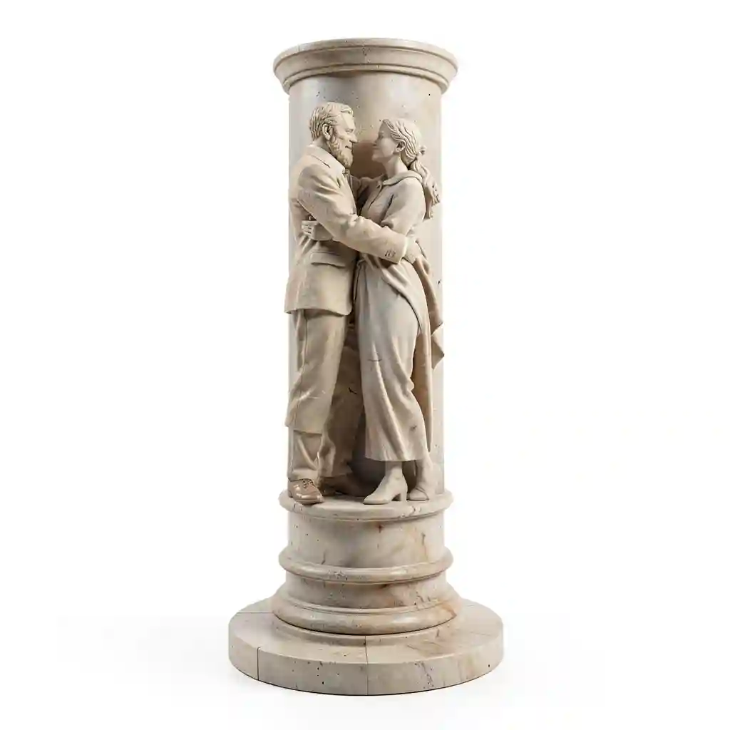 Couple_Embrace_Pillar_Form