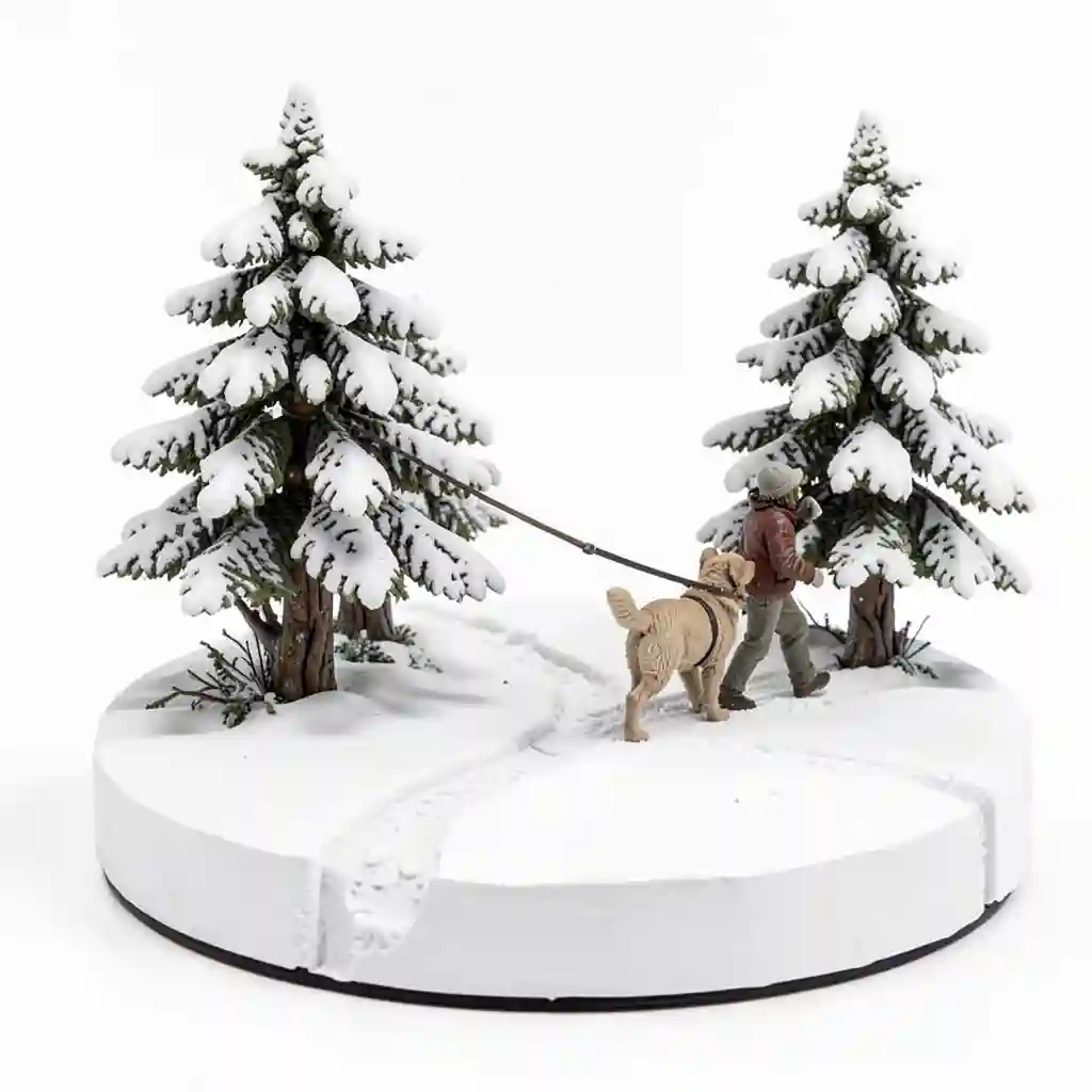 Dog_Walk_In_Snow_Scene