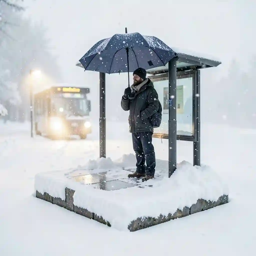 Winter_Bus_Stop_Umbrella_Scene