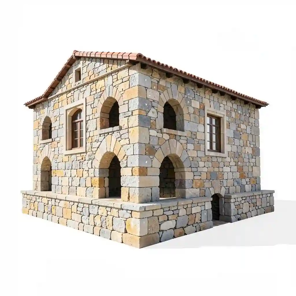 Azerbaijan_Stone_Courtyard_Home_Form