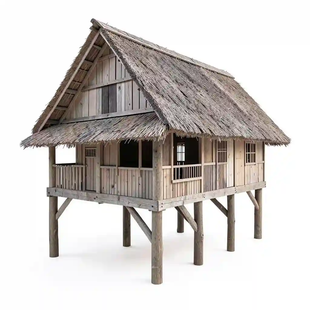 Laos_Wooden_Stilt_House_Form