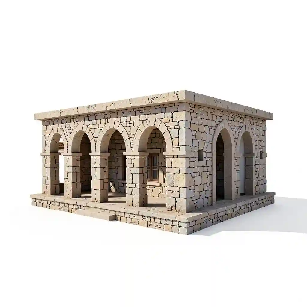 Syria_Stone_Courtyard_House_Form